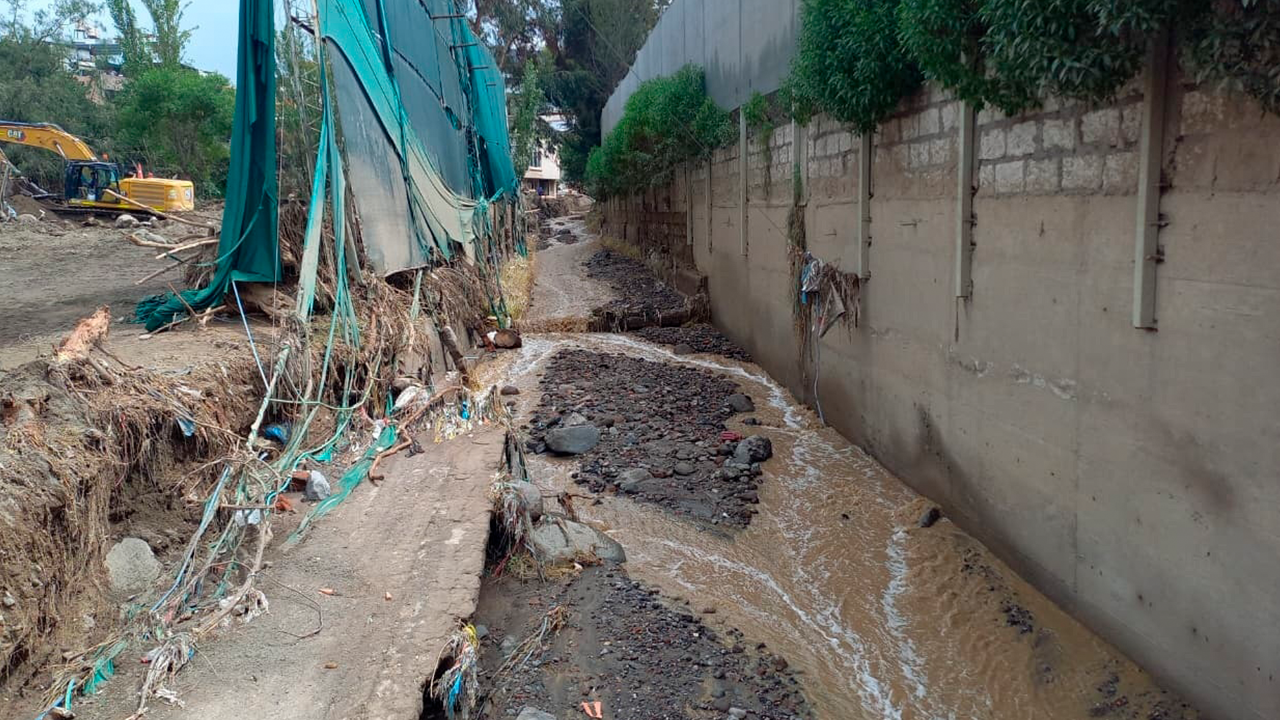 Arequipa: reducir cauce de la torrentera El Chullo obliga a evaluar ampliación